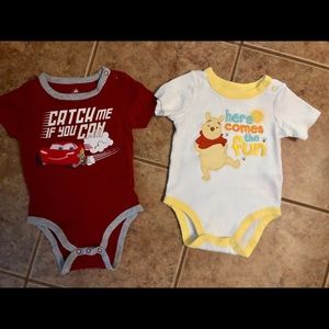 2 Disney Onesies (Cars & Winnie the Pooh)